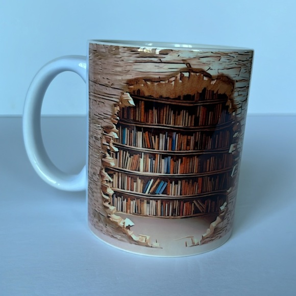 3D Bookshelf Booklovers Mug Library Cup NIP - Picture 3 of 8